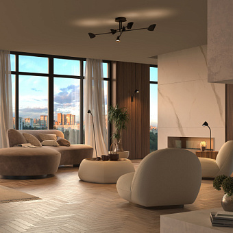 Люстра потолочная Mantra CAPUCCINA 7580 45Вт 6 лампочек LED