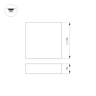 Светильник потолочный Arlight SP-Quadro 034775 13Вт LED