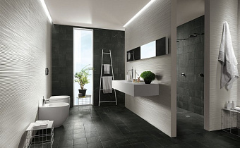 Настенная плитка FAP CERAMICHE Lumina fK1C Line White GlossFkc 75х25см 1,125кв.м. глянцевая