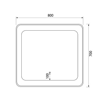 Зеркало IDDIS Esper ESP8000i98 70х80см с подсветкой