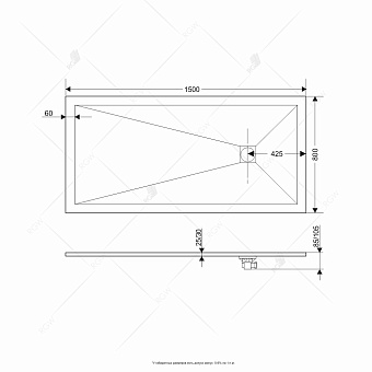 Душевой поддон RGW Stone Tray 16152815-01 ST-W 150х80см