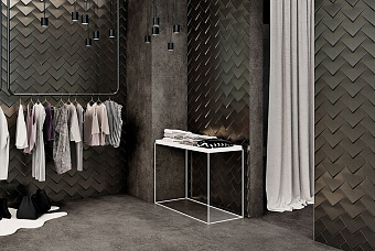 Настенная плитка WOW Boho 118213 Elle Black Matt 20х20см 0,69кв.м. матовая