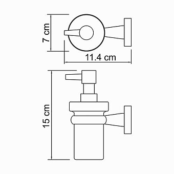 Дозатор WASSERKRAFT Lippe K-6500 K-6599 хром