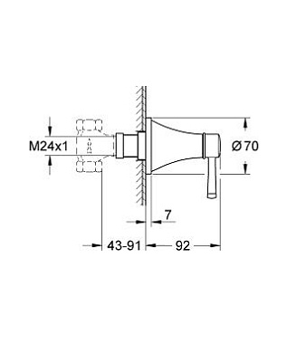 Вентиль запорный GROHE 19944000