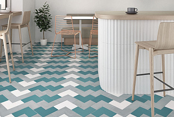 Матовый керамогранит WOW Elle Floor 121193 TEAL 18,5х18,5см 0,363кв.м.