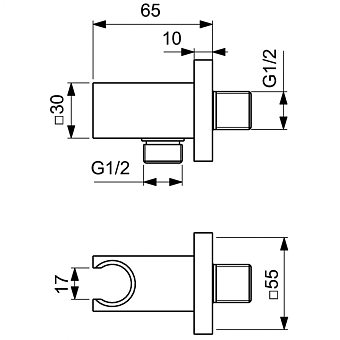 Держатель для душа IDEAL STANDARD BC771AA chrome
