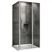 Угловое ограждение Abber Sonnenstrand AG04110S-S85 195х85см стекло прозрачное