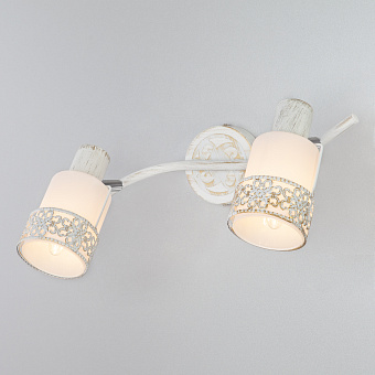 Светильник настенный Eurosvet Silvia 20025/2 белый с золотом/ хром 40Вт E14