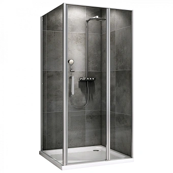 Угловое ограждение Abber Sonnenstrand AG04140S-S90 195х90см стекло прозрачное
