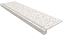 Плитка для ступеней ESTIMA Cosmos Set/Steptrade/CM00_NS/33x120/S1/Riser/CM00_NS/14,5 White 120х33смкв.м. неполированная
