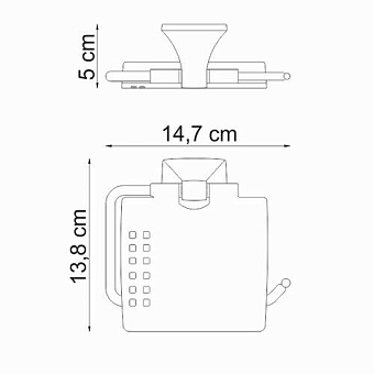 Держатель туалетной бумаги WASSERKRAFT Wern K-2500 K-2525 хром