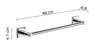 Полотенцедержатель Gedy Fuji FJ21/45(13) хром 49,1см