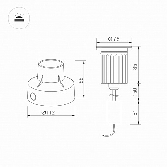 Светильник грунтовый Arlight LTD-Ground 028047 6Вт IP67 LED