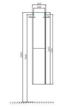 Пенал подвесной Акватон Йорк 1A171203YOAY0 23х30х160,2см белый/выбеленное дерево