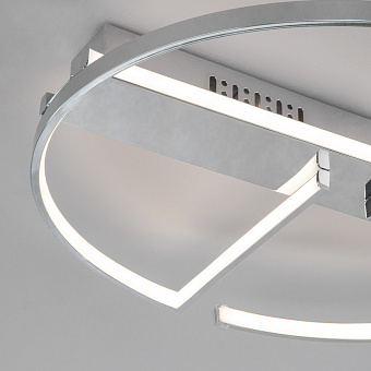 Светильник потолочный Eurosvet Griff 90233/2 хром 120Вт LED