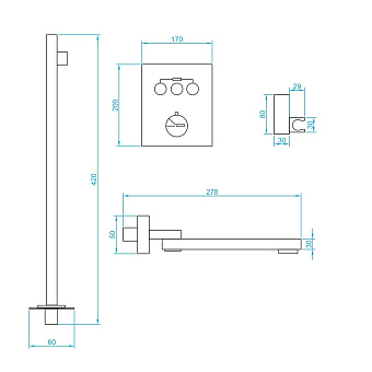 Душевая система RGW Shower Panels 511408370-01 SP-370 хром