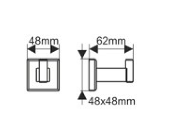 Крючок MELANA 862 862008P хром