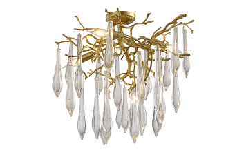 Люстра подвесная CRYSTAL LUX REINA REINA PL5 D600 GOLD PEARL 300Вт 5 лампочек E14