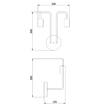 Бра Maytoni Gilbert T532WL-02B 120Вт E27