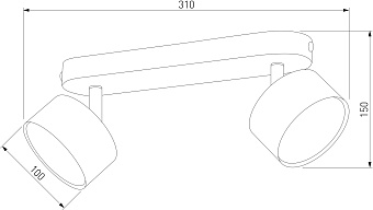 Светильник потолочный TK Lighting Clark 3403 60Вт GX53