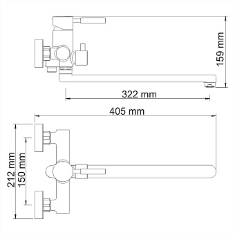 Смеситель для ванны WASSERKRAFT Main 4102L хром