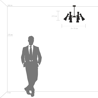 Люстра потолочная Lightstar Dumo 816067 40Вт 6 лампочек E14